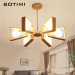 Lustre Led Ajustable En Bois Luminaire Chambre