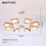Lustre Led Ajustable En Bois Luminaire Chambre