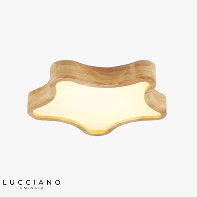 Moderne LED-houten sterkroonluchter