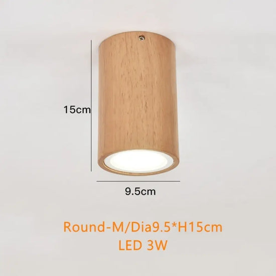 Lustre Led Bois Scandinavie Rogely Rond - M / Chaude Luminaire Chambre