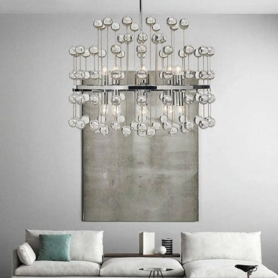 Lustre Led Boules Cristal Art Luminaire Chambre