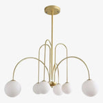 Lustre Led Branches Dorées Design 6 Lampes - Doré Luminaire Chambre