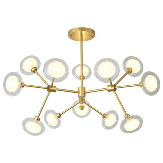 Lustre Led Branches Verre Design Luminaire Chambre