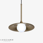 Lustre Led Design Abat-Jour Doré Luminaire Chambre