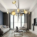 Lustre Led Design Branches Dorées Modernes Luminaire Doré