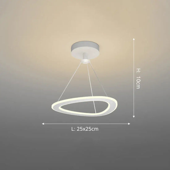 Lustre Led Design Formes Originales Blanc - D / Chaude Luminaire Chambre