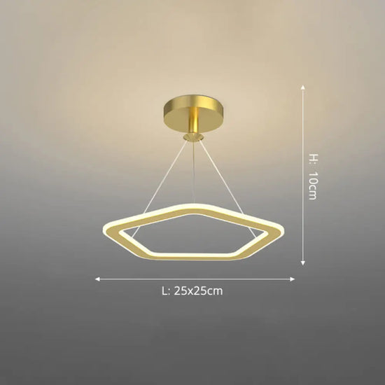 Lustre Led Design Formes Originales Doré - A / Chaude Luminaire Chambre
