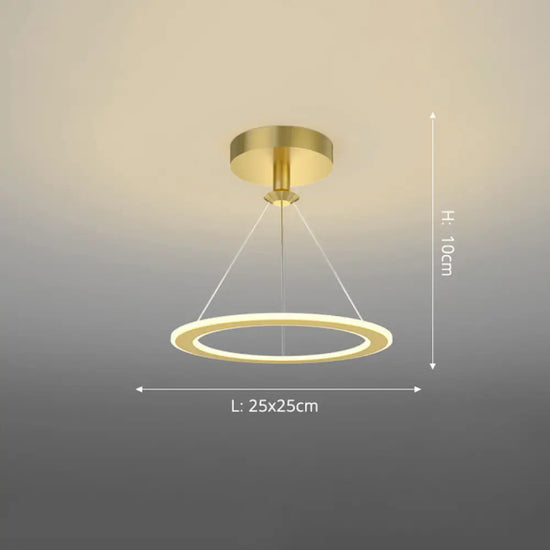 Lustre Led Design Formes Originales Doré - B / Chaude Luminaire Chambre