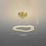 Lustre Led Design Formes Originales Doré - C / Chaude Luminaire Chambre