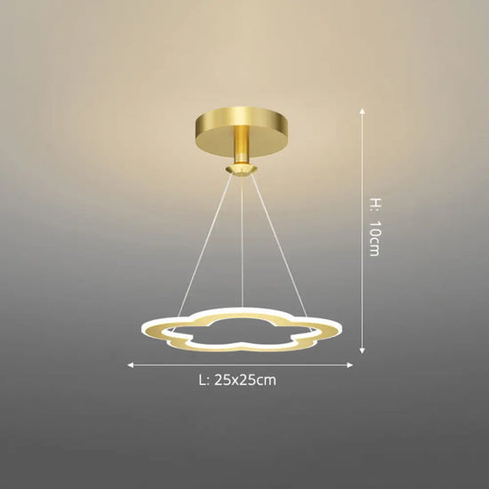 Lustre Led Design Formes Originales Doré - D / Chaude Luminaire Chambre
