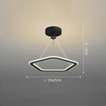 Lustre Led Design Formes Originales Noir - A / Chaude Luminaire Chambre