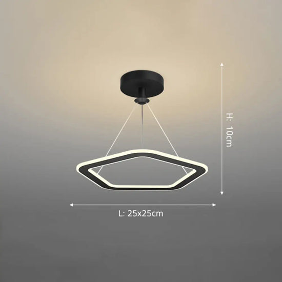 Lustre Led Design Formes Originales Noir - A / Chaude Luminaire Chambre