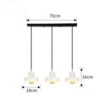 Lustre Led Design Marbre Luxia 3 Lampes - L70 Cm / Chaude Luminaire Chambre