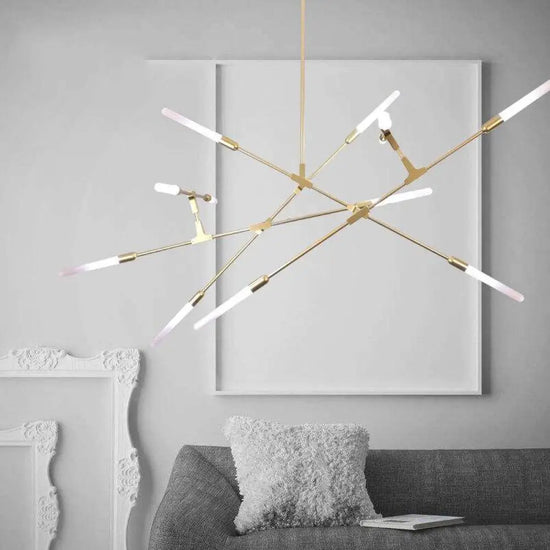Lustre Led Doré Design Luxury Luminaire