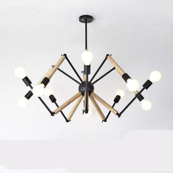 Lustre Led En Bois Articulé Luminaire Chambre