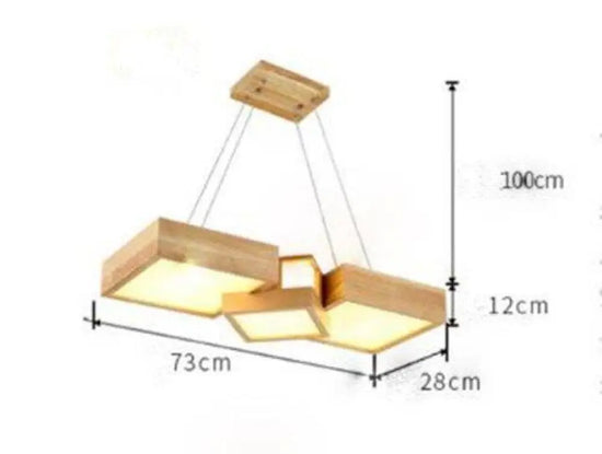 Lustre Led Géométrique Bois Stars A / Froide Luminaire Chambre