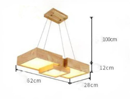Lustre Led Géométrique Bois Stars B / Froide Luminaire Chambre