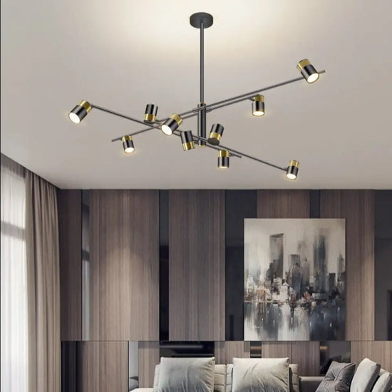 Lustre Led Métal Caeli Spots Rotatifs Luminaire Chambre