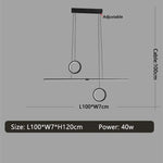 Lustre Led Minimaliste Reez Métal Luminaire Doré