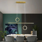 Lustre Led Minimaliste Reez Métal Luminaire Doré
