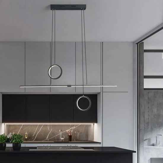 Lustre Led Minimaliste Reez Métal Luminaire Doré