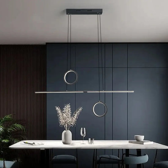 Lustre Led Minimaliste Reez Métal Luminaire Doré