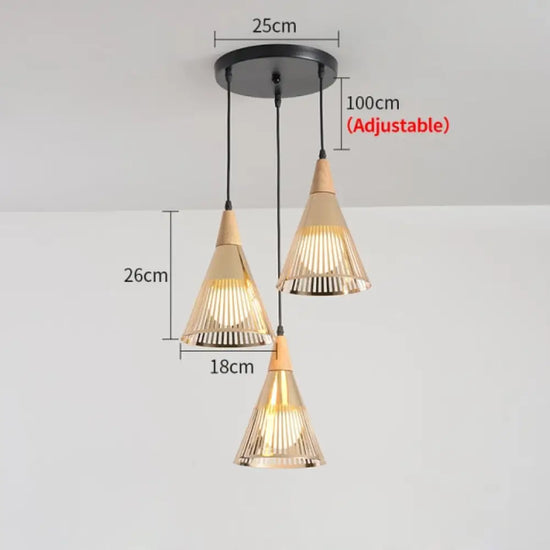 Lustre Led Moderne Abril Conique Luminaire Chambre