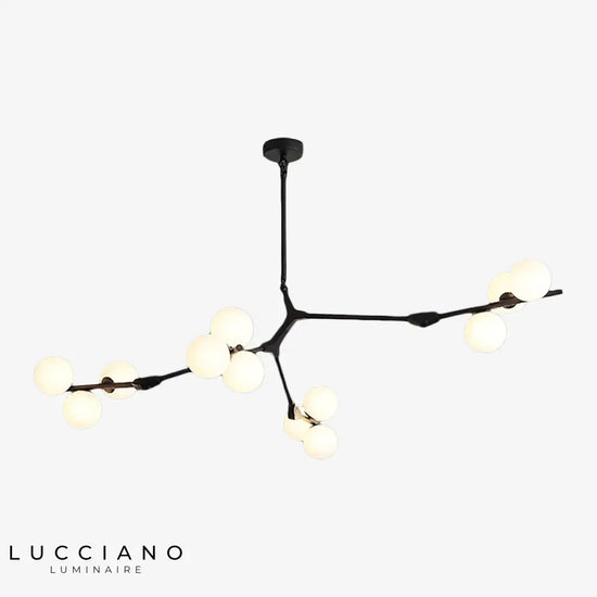 Lustre Led Moderne Branche Colorée Noir - 12 Lampes / Froide Luminaire Chambre
