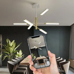Lustre Led Moderne Rectangulaire Wayna Luminaire Chambre