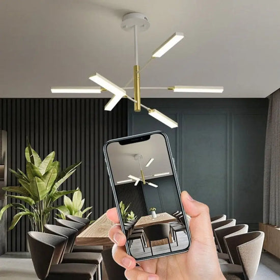 Lustre Led Moderne Rectangulaire Wayna Luminaire Chambre