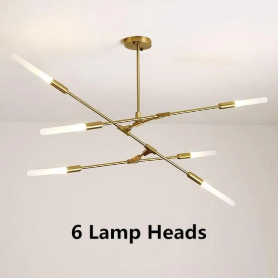 Lustre Led Moderne Suvan Baguettes 6 Lumières - D136Cm / Chaude Luminaire Chambre