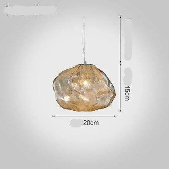 Lustre Led Verre Déformé Lofty Gris Fumé - 20Cm Luminaire Chambre