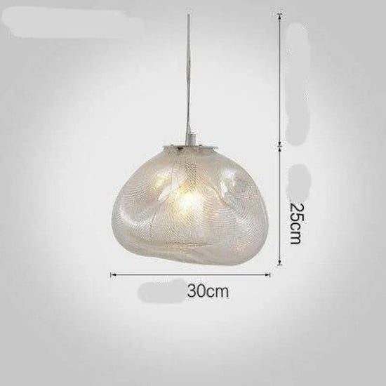 Lustre Led Verre Déformé Lofty Transparent - 30Cm Luminaire Chambre