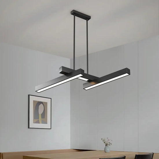 Lustre Led Z Métallisé Noir Yeray Luminaire Chambre