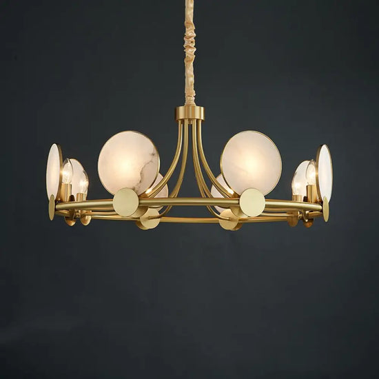 Lustre Led Zélie Marbré Circulaire Luminaire Chambre