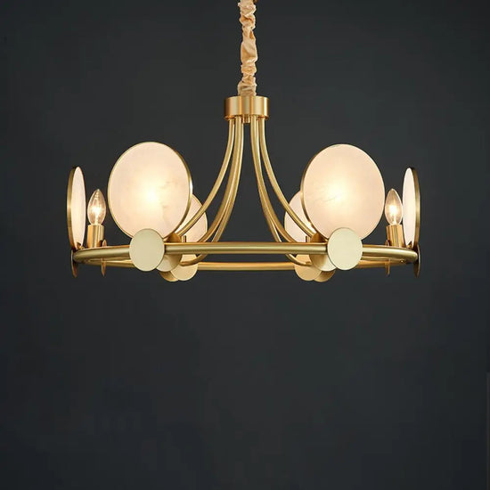 Lustre Led Zélie Marbré Circulaire Luminaire Chambre