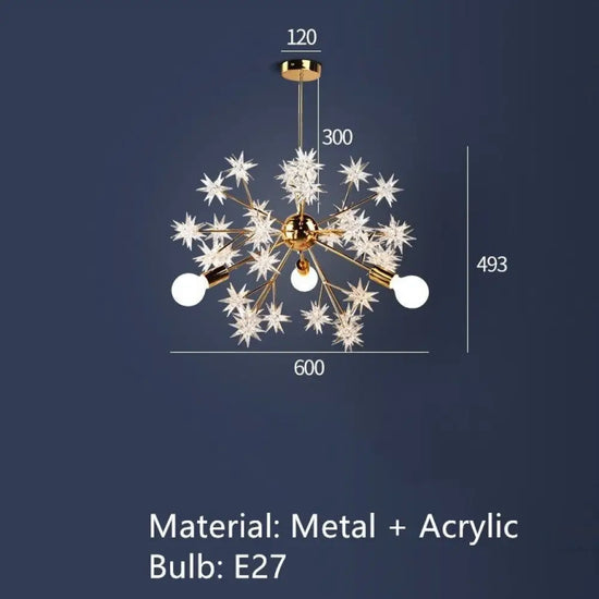 Lustre Métallique Étoiles Tanit Luminaire Chambre