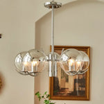 Lustre Moderne Abat-Jour Métallique Gael 4 Lampes Luminaire Chambre