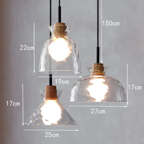 Lustre Moderne Abat-Jour Verre Dante Luminaire Chambre