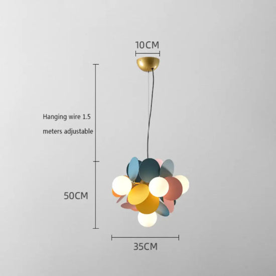 Lustre Moderne Lampes Rondes Colorées Luminaire Chambre