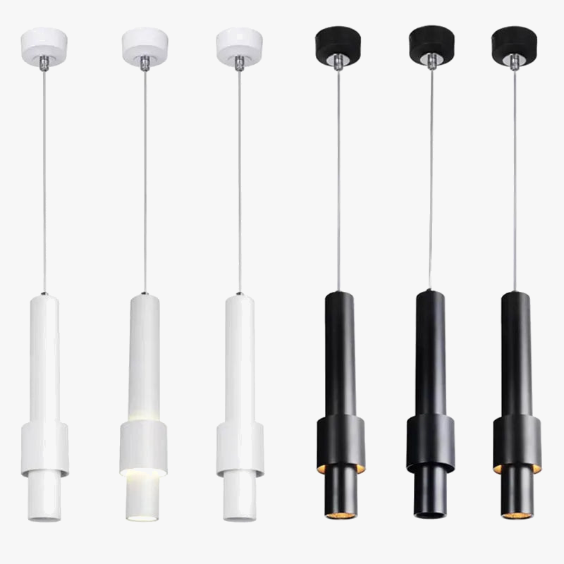 lustre nordique dimmable tube led suspendu éclairage intérieur piste