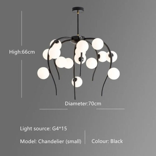 Lustre Octopus Globes Nayla Moderne B - 70X66Cm / Chaude Luminaire Chambre