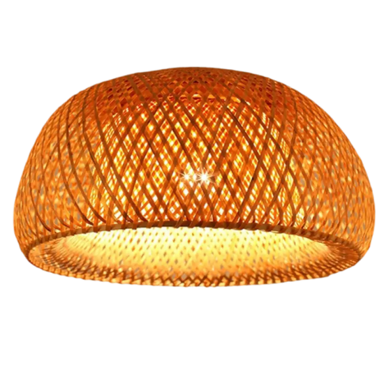 Lustre Rond Bambou Weavy
