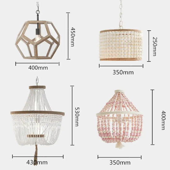 Lustre Scandinavie Corbeille Perles Brunissende Luminaire Chambre