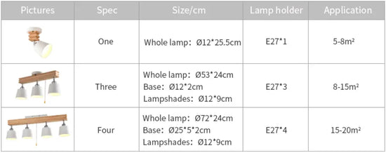 Plafonnier Ajustable Bois Métal Led Luminaire Chambre