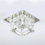 Plafonnier Cristal Cubique Chrome Luminaire Chambre