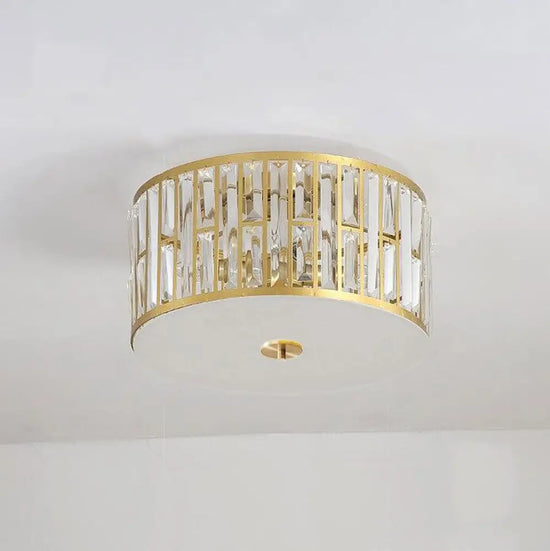 Plafonnier Cristal Doré Moderne Luxury Luminaire Chambre