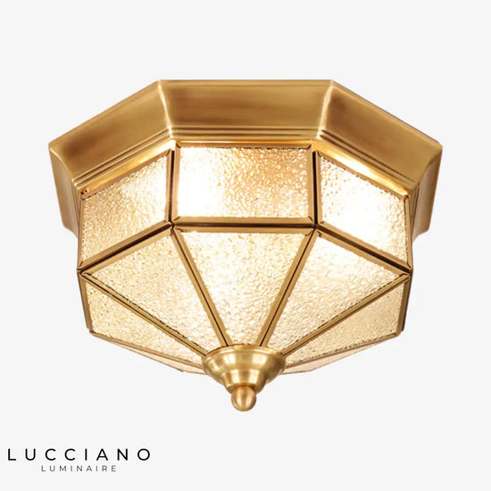 Plafonnier Diamant Moderne Priyanka Luminaire Doré