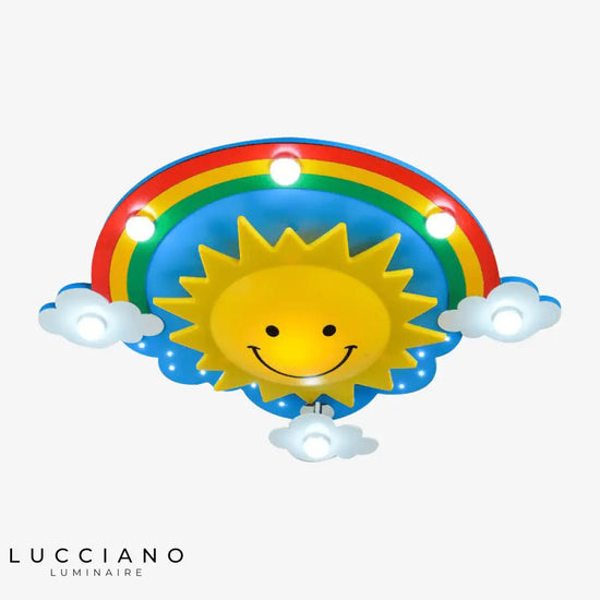 Plafonnier Enfant Led Arc-En-Ciel Soleil Luminaire Chambre