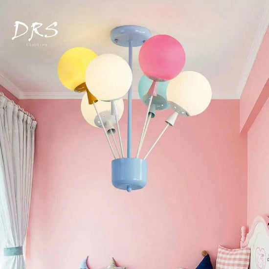 Plafonnier Enfant Verre Coloré Ballons Luminaire Chambre